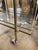 Gold Mid Century Italian Modern 3 Tier Brass & Glass X-Frame Rolling Bar Cart Table For Sale - Image 8 of 12