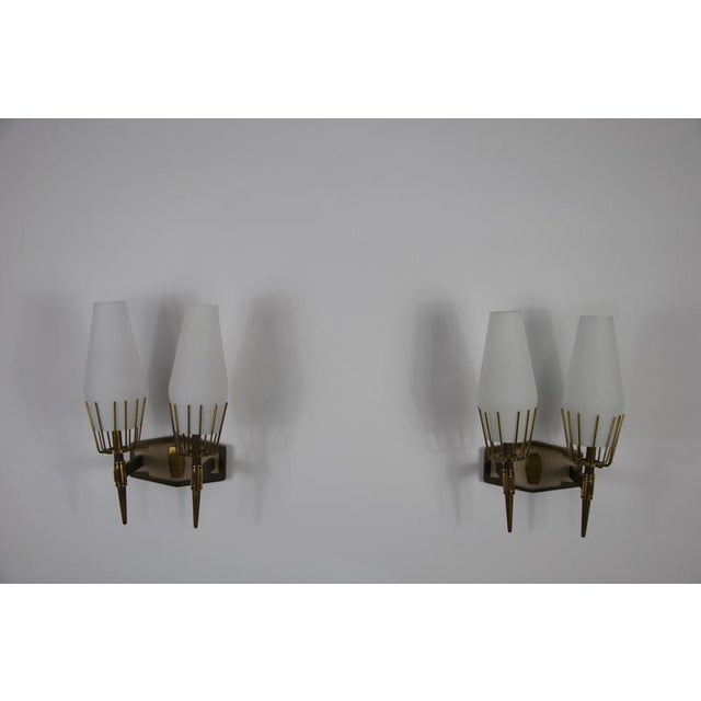 Brass Wall Lamps from Stilnovo, Italy, 1960s, Set of 2 For Sale - Image 6 of 18