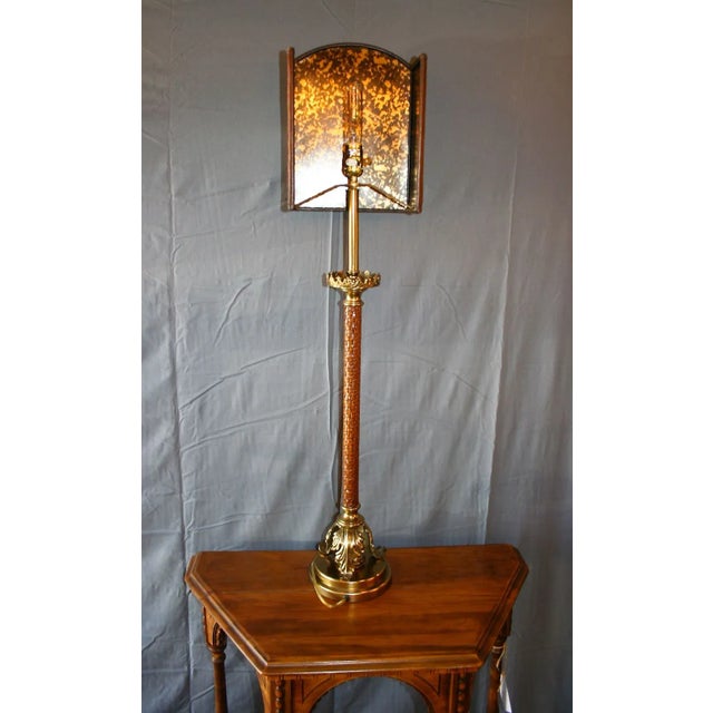 1960s Leather Torch Table Lamp For Sale - Image 5 of 6
