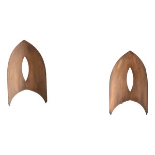Vintage Wall Lights in Copper and Frosted Glass, France, 1970, Set of 2 For Sale