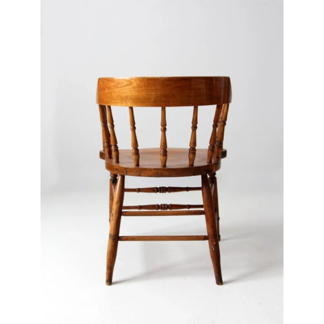 Early 20th Century Antique Captain's Chiar For Sale - Image 5 of 12