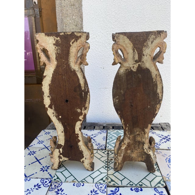 19th Century Ornaments in Chestnut, Set of 2 For Sale - Image 10 of 18