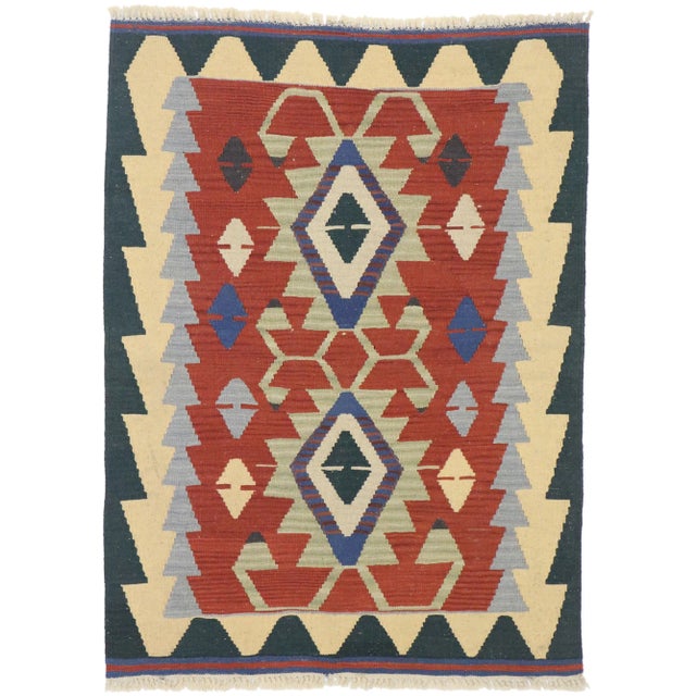 Vintage Persian Shiraz Kilim Rug - 02'11 X 03'11 For Sale - Image 9 of 9