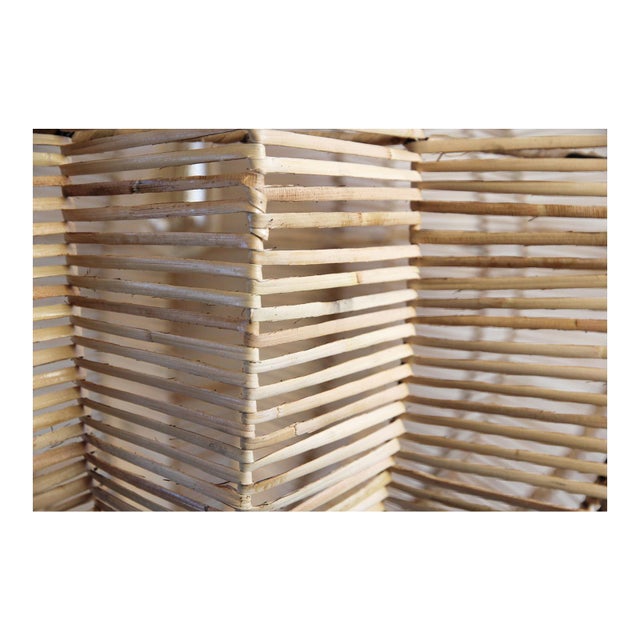 Split Raw Rattan Pumpkin Pendant Light 40" For Sale - Image 4 of 6