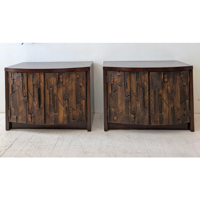 Mid-Century Brutalist Pueblo Cabinets, Usa, 1970s, Set of 2 For Sale - Image 13 of 14