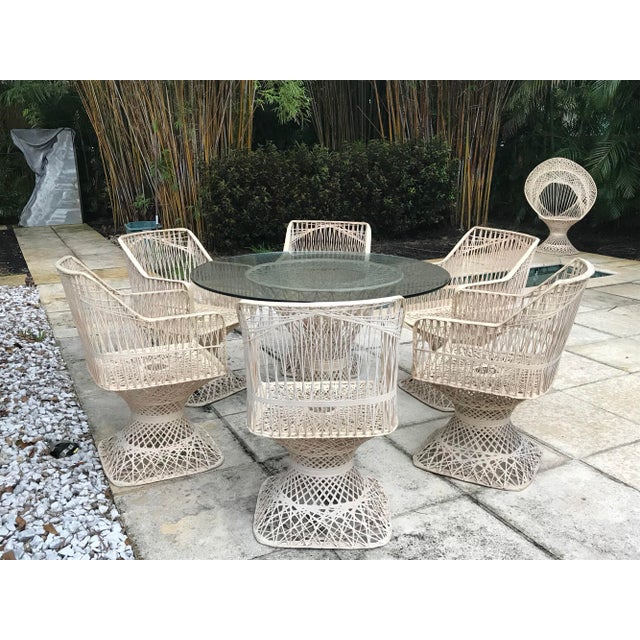 Russell Woodard Mid Century Modern 1960s Spun Fiberglass Patio Set