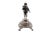Metal Silver Toothpick Holder with Boy Carrying Basket For Sale - Image 7 of 7