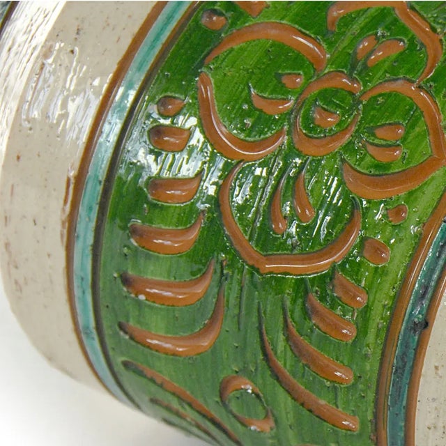 Mid-Century Sgraffito Ceramic Vase, 1970s. For Sale - Image 6 of 9