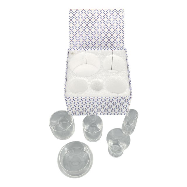 Set of Drinking Glasses by Joe Colombo for Progetti, in the Original Packaging, Italy 1960s, Set of 5 For Sale