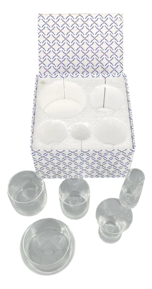 Set of Drinking Glasses by Joe Colombo for Progetti, in the Original Packaging, Italy 1960s, Set of 5