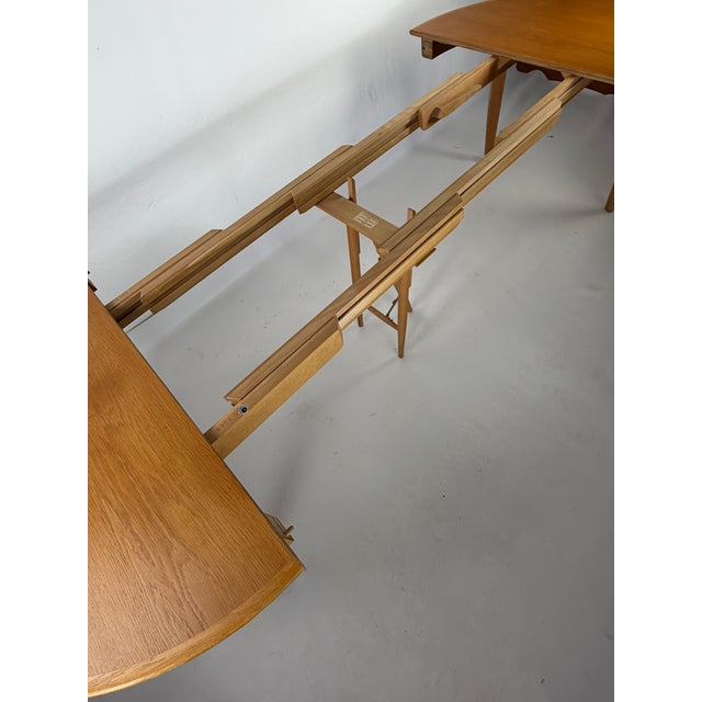 Danish Modern Extendable Oak Dining Table by Henning Kjærnulf for Sorø Stolefabrik, 1960s For Sale - Image 15 of 16