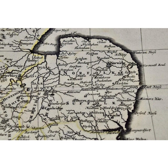 Great Britain, N. France: A Large 17th C. Hand-Colored Map by Sanson and Jaillot, 1693 For Sale - Image 10 of 12