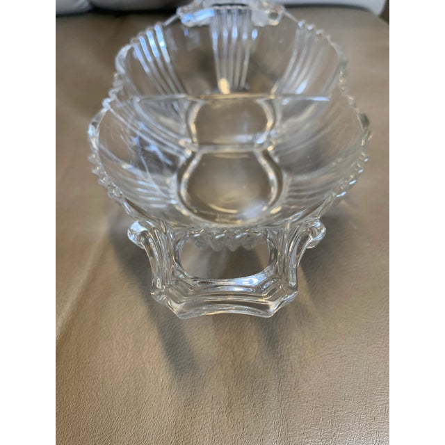 Shabby Chic 1940‚Glass Divided Relish Tray For Sale - Image 3 of 4