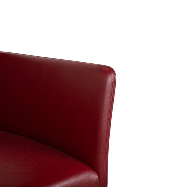 Jason Leather Cantilever Chairs in Red from Walter Knoll and Wilhelm Knoll, Set of 4 For Sale - Image 5 of 15