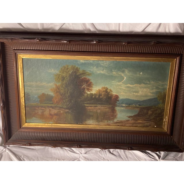 African-American Celebrated 19th-Century Landscape Ohio River Valley Landscape by Prominent Painter Robert S. Duncanson (1821-1872), For Sale - Image 11 of 12