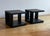 Set of 2 - Attributed to Christian Liaigre "Pacha" Side Tables Ebonized Oak For Sale - Image 9 of 9