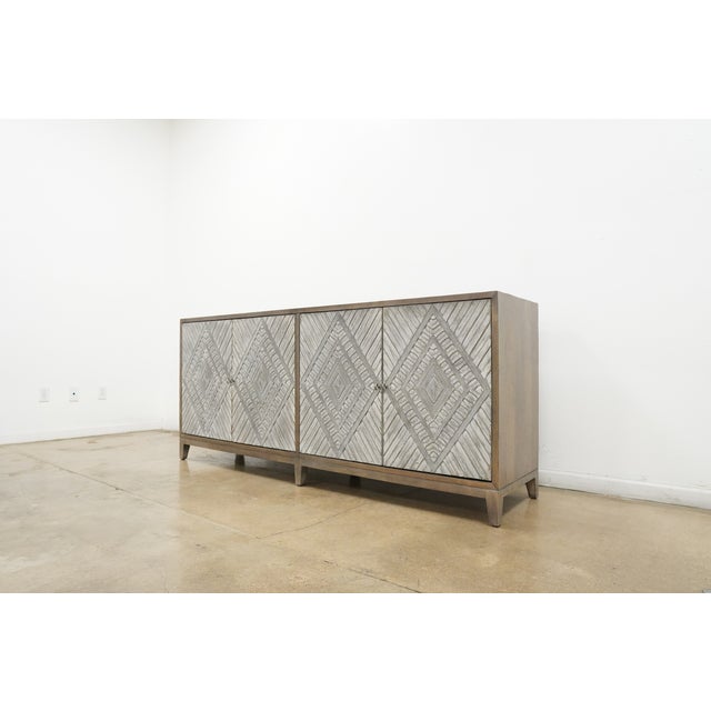 Contemporary Bassett Telluride 4 Door Credenza For Sale - Image 3 of 15