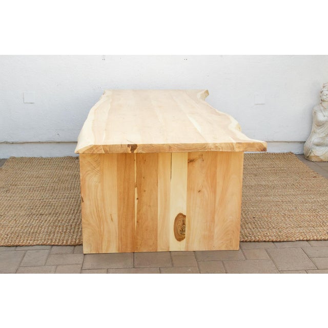 Sand Sun-Bleached 96" Long Live Edge Table For Sale - Image 8 of 15