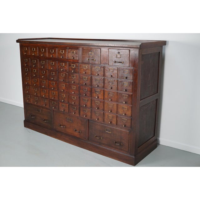 Large French Oak Notary Apothecary Cabinet, 1920s-1930s For Sale - Image 15 of 18