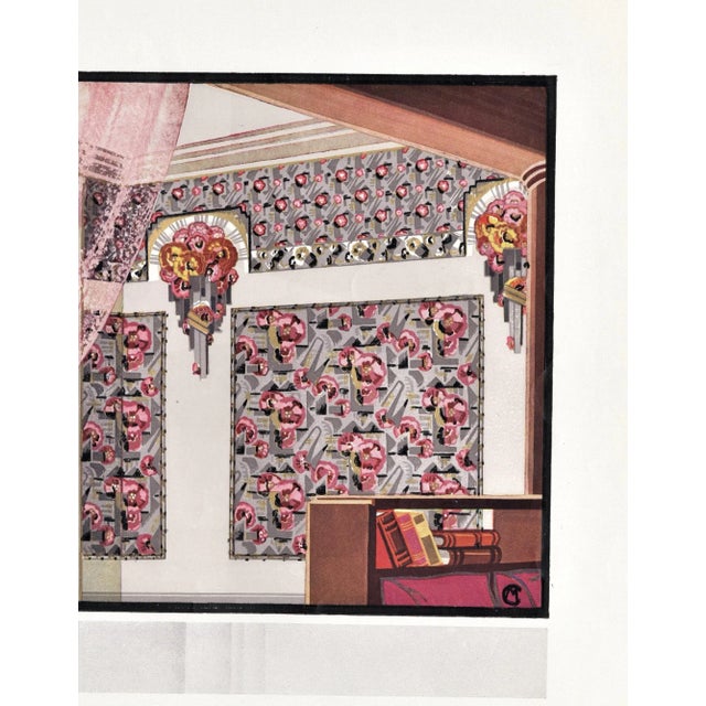 Art Deco 1931 French Art Deco Interior Room Design Print For Sale - Image 3 of 4