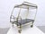 Streamline Bar Trolley in Brass and Glass, 1950s For Sale - Image 11 of 18