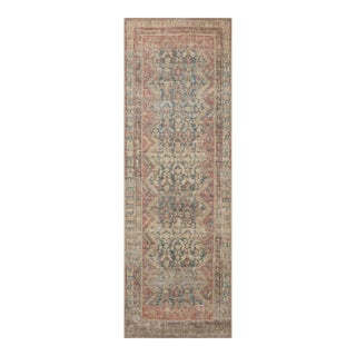 Angela Rose x Loloi Aubrey Rug Ocean / Spice 2'-6" x 12'-0" Runner Rug For Sale