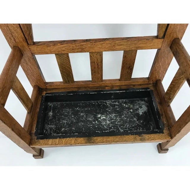 Arts & Crafts Oak & Copper Umbrella Stand by Shapland & Petter, c.1900 For Sale In Salt Lake City - Image 6 of 11