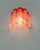 Vintage Murano Glass Tube Wall Sconces with 5 Pink Alabaster Glass Tube, 1990, Set of 2 For Sale - Image 6 of 18