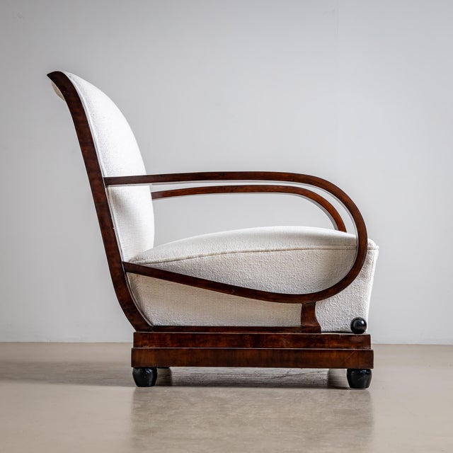 Early 20th Century Pair of Art Deco Armchairs, Italy For Sale - Image 9 of 14