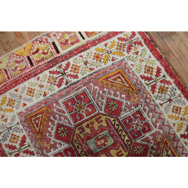 Boho Chic Antique Zabihi Collection Turkish Konya Rug - 4'5" x 7'10" For Sale - Image 3 of 12