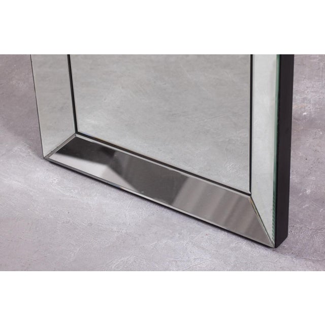1980s Vintage Diamond-Cut Wall Mirror, Italy, 1980s For Sale - Image 5 of 6