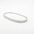 Modern Oval Tray in White Shagreen With Polished Stainless Steel by Kifu Paris For Sale - Image 3 of 9