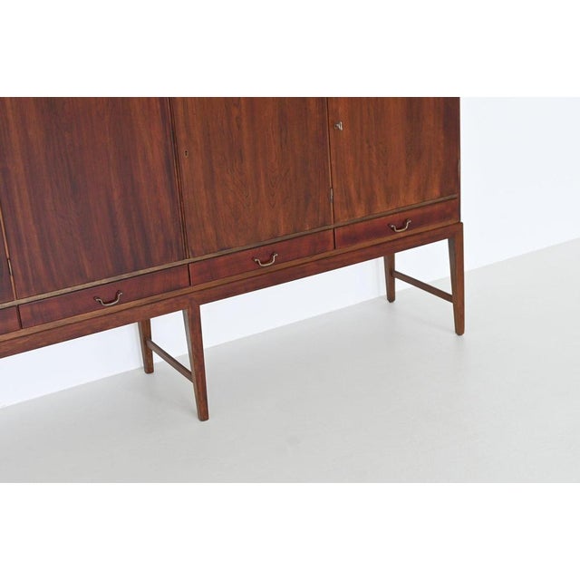 Brown Danish Highboard in Rosewood by Severin Hansen for Haslev Møbelsnedkeri, 1960 For Sale - Image 8 of 18