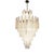 A sculptural chandelier in authentic Murano glass, featuring a sophisticated composition of teardrop shaped elements in...