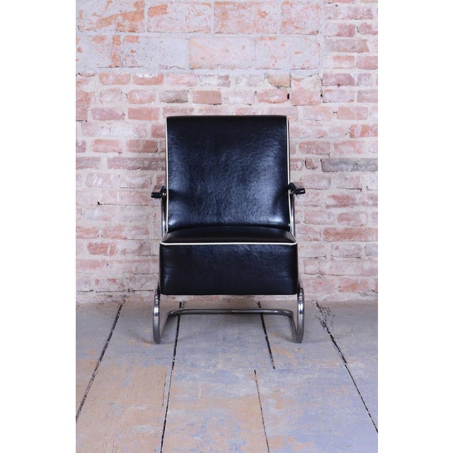 Bauhaus Armchair in Chrome attributed to W. Gispen for Mücke-Melder, Czech, 1930s For Sale - Image 4 of 13