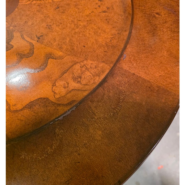 Mid 20th Century Baker Furniture Round Fruit Wood and Mahogany Bronze Mounts Claw Feet Gueridon Side Tables - Set of 2 For Sale - Image 15 of 18