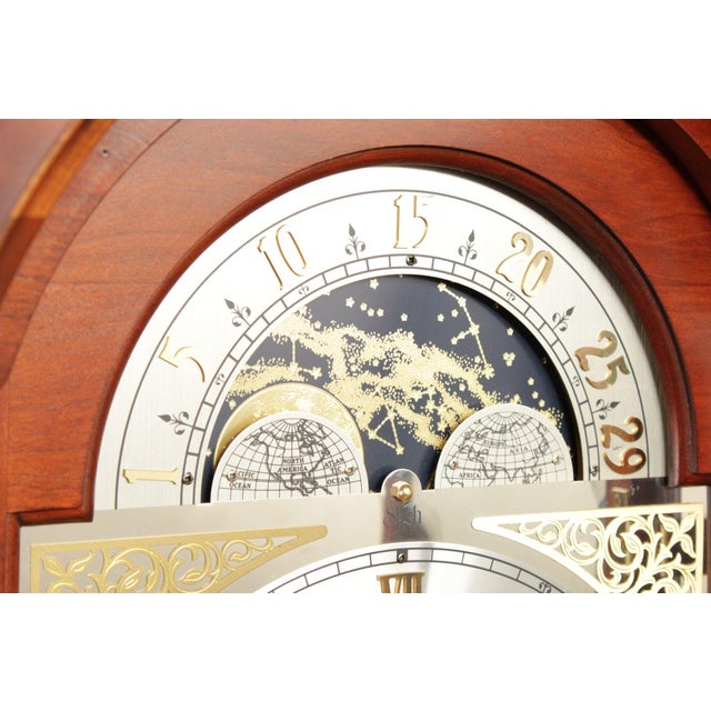 Late 20th Century Sligh Federal Style Inlaid Mahogany Grandfather Clock For Sale - Image 9 of 12