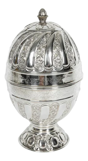 Sheffield Silver Plated Egg Shape Liquor Cave - 7 Piece Set
