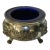 Vintage Silverplate & Cobalt Glass Footed Salt Cellar / Decorative Vanity Bowl For Sale