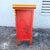 Red Vintage Chinese Hand Painted Red Angle Apothecary Dresser For Sale - Image 8 of 9