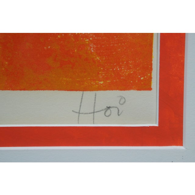 Hoi Lebadang 1960s Abstract Equestrian Pair of Horses Lithograph Print, Framed For Sale - Image 9 of 12