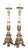 White and Gold Large Scale Italian Pricket Sticks - a Pair For Sale
