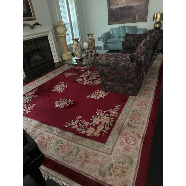 Vintage Custom-Made Tapestry Couch For Sale - Image 9 of 15