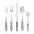 VIETRI Aladdin Brilliant Flatware Light Gray Five-Piece Place Setting, Service for One For Sale - Image 9 of 9