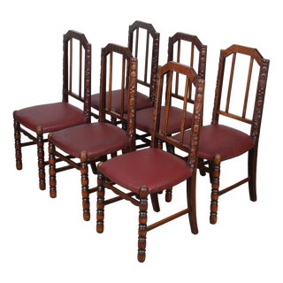 Art Deco French Chairs, 1930s, Set of 6 For Sale