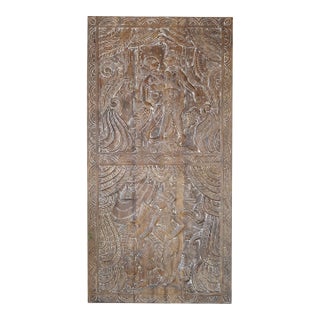 Kamasutra Carving Indian Carved Barn Door Panel For Sale