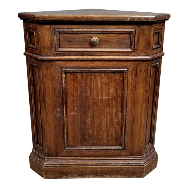 Rustic Corner Cabinet in Fir Wood, Late 19th Century For Sale