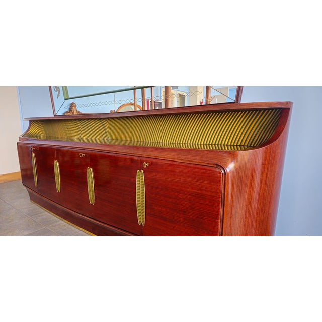 Mid-Century Italian Sideboard with Mirror from Vittorio Dassi, 1950s For Sale - Image 6 of 18
