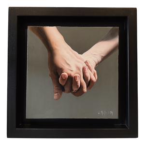 Filippo Manfroni, Hold Me, Oil on Canvas, Framed