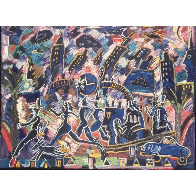 Clock Struck Three, 1989 Hand Printed and Separated Silkscreen 36 × 46 in 91.4 × 116.8 cm Limited Edition Hand Signed and...